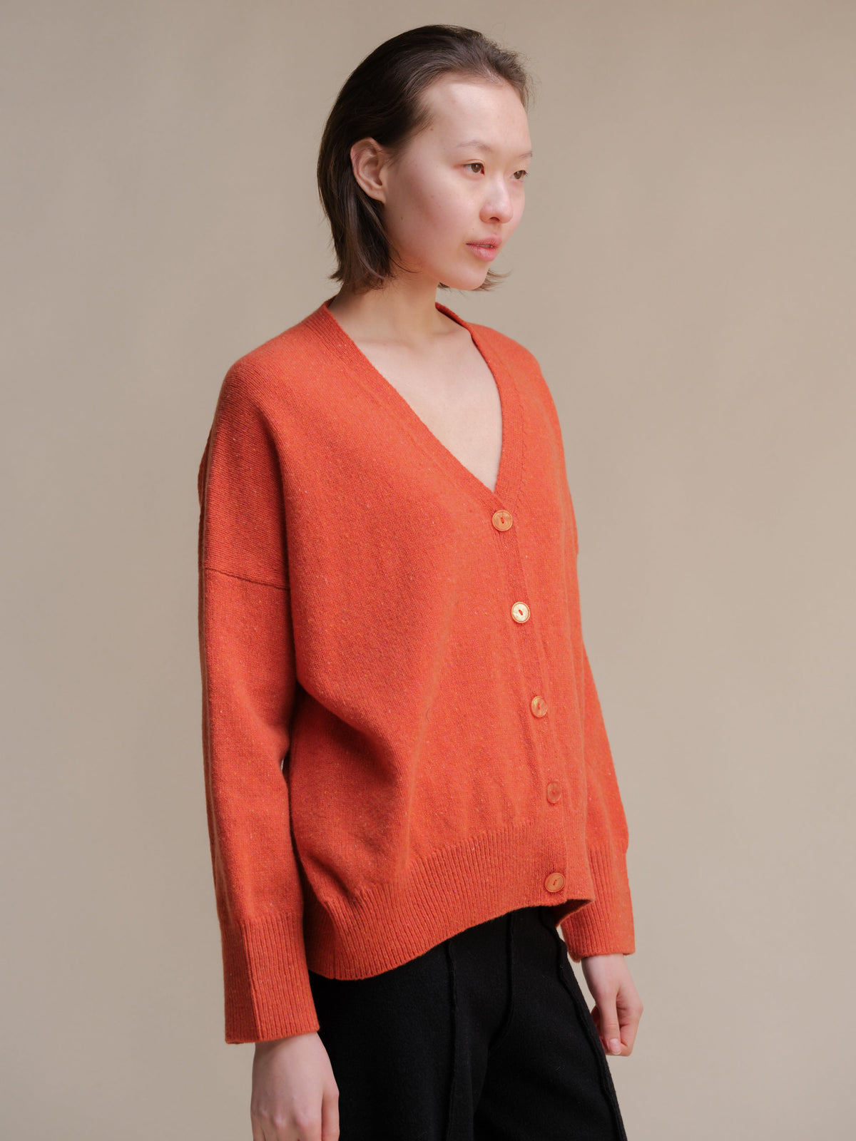 Knitwear Oversized Tweed Cardigan - Wool Blend San Rocco Italia