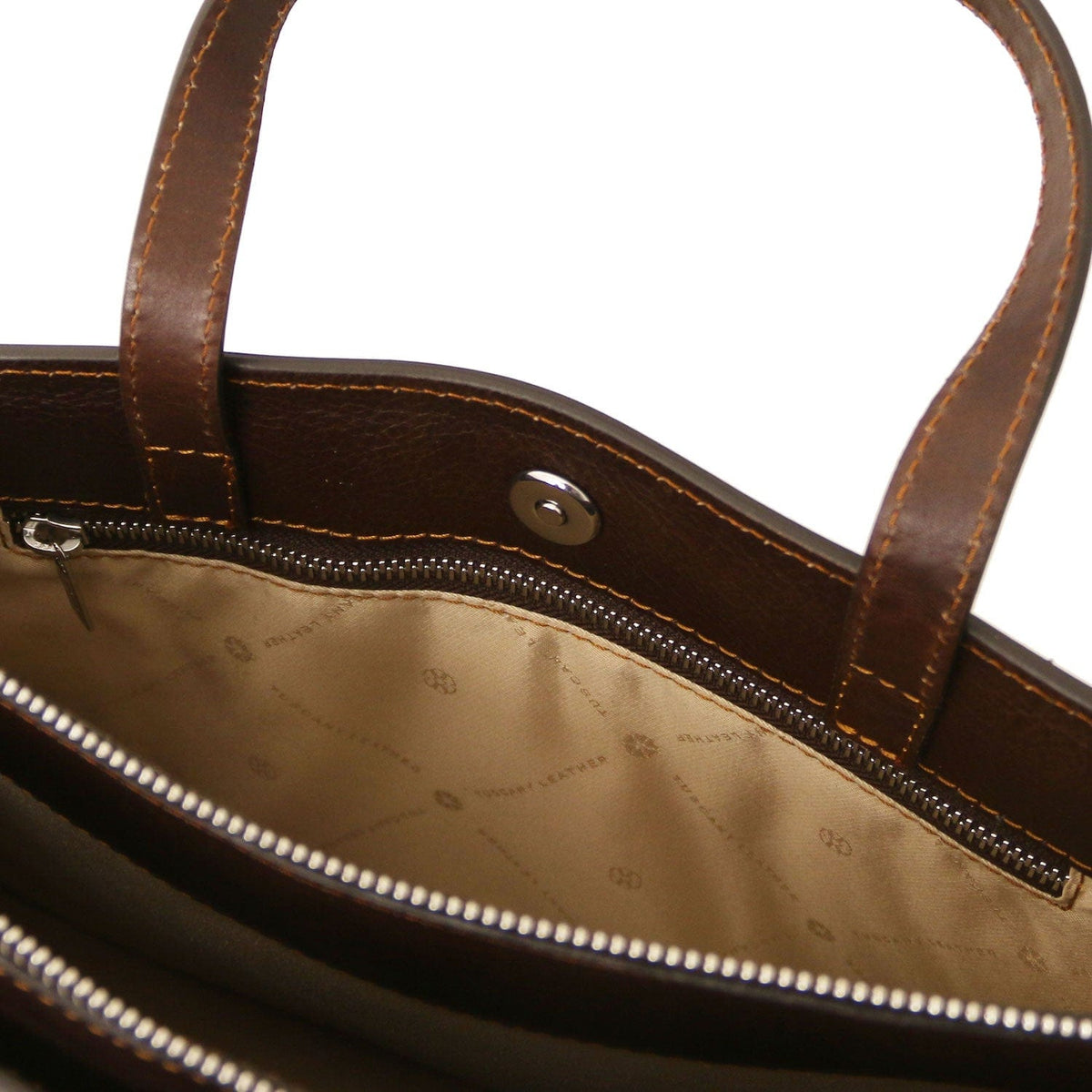 Maletines de piel Palermo - Maletín de piel italiana para mujer con 3 compartimentos | TL142452 San Rocco Italia