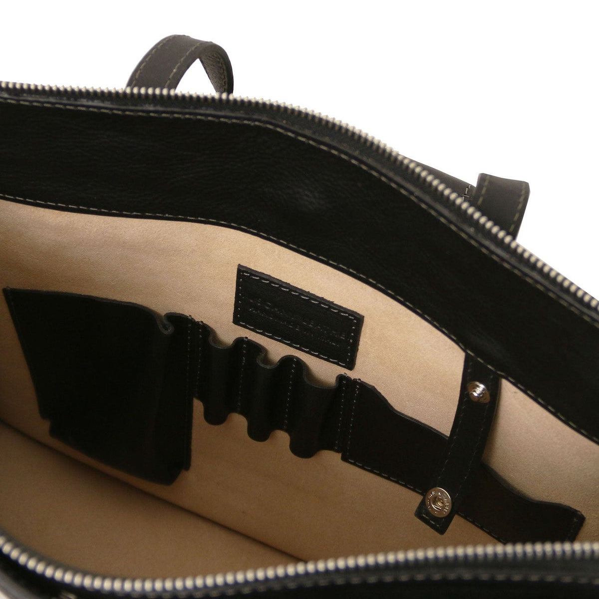 Maletines de piel Palermo - Maletín de piel italiana para mujer con 3 compartimentos | TL142452 San Rocco Italia