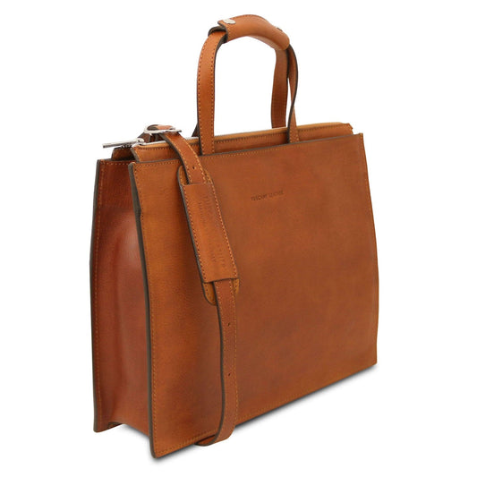 Leder-Aktentaschen Palermo - Damen-Aktentasche aus italienischem Leder mit 3 Fächern | TL142452 San Rocco Italia