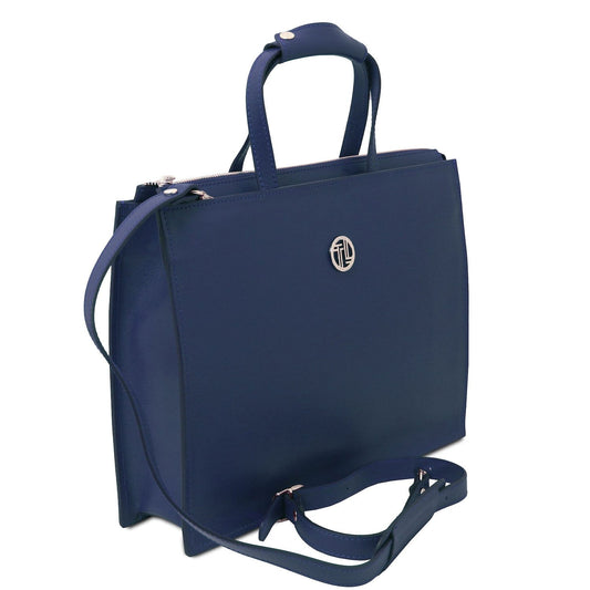 Leder-Aktentaschen Palermo - Damen-Aktentasche aus italienischem Saffiano-Leder mit 3 Fächern | TL141369 San Rocco Italia