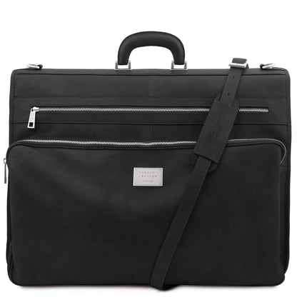 Leather garment bags Nero Papeete - Leather Garment Bag | TL142337 suiter bag San Rocco Italia