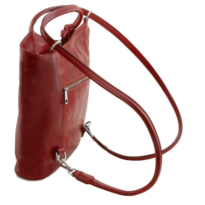 Leather shoulder bags Patty - Italian leather convertible 2-in-1 backpack shoulder bag | TL141497 San Rocco Italia