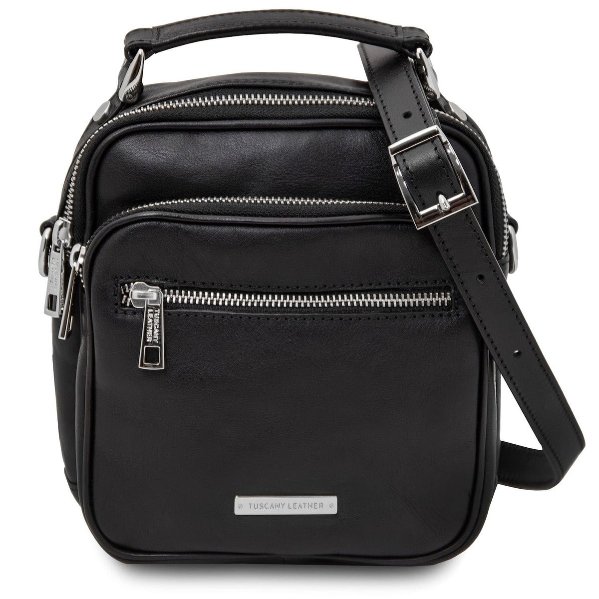 Leather bags for men Black Paul - Leather Crossbody Bag in Matte Leather | TL142457 San Rocco Italia