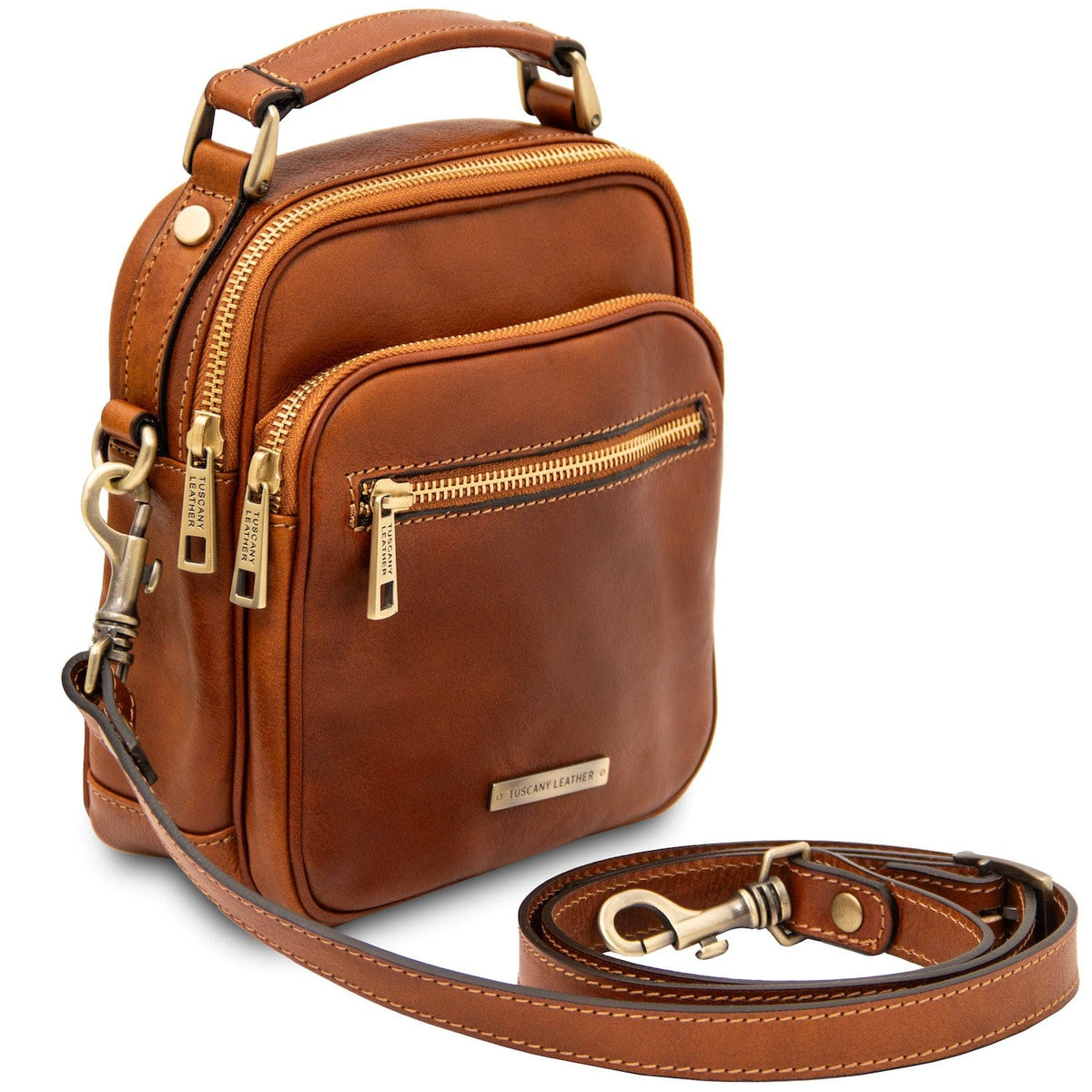 Leather bags for men Paul - Leather Crossbody Bag in Matte Leather | TL142457 San Rocco Italia