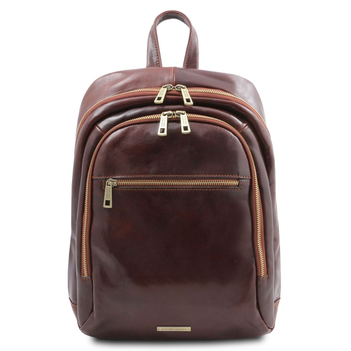 Lederrucksäcke Braun Perth - 2 Compartment leather backpack | TL142049 San Rocco Italia
