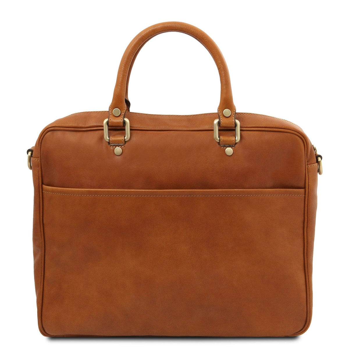 Leather laptop bags Pisa - Mat leather laptop briefcase with front pocket | TL142427 San Rocco Italia