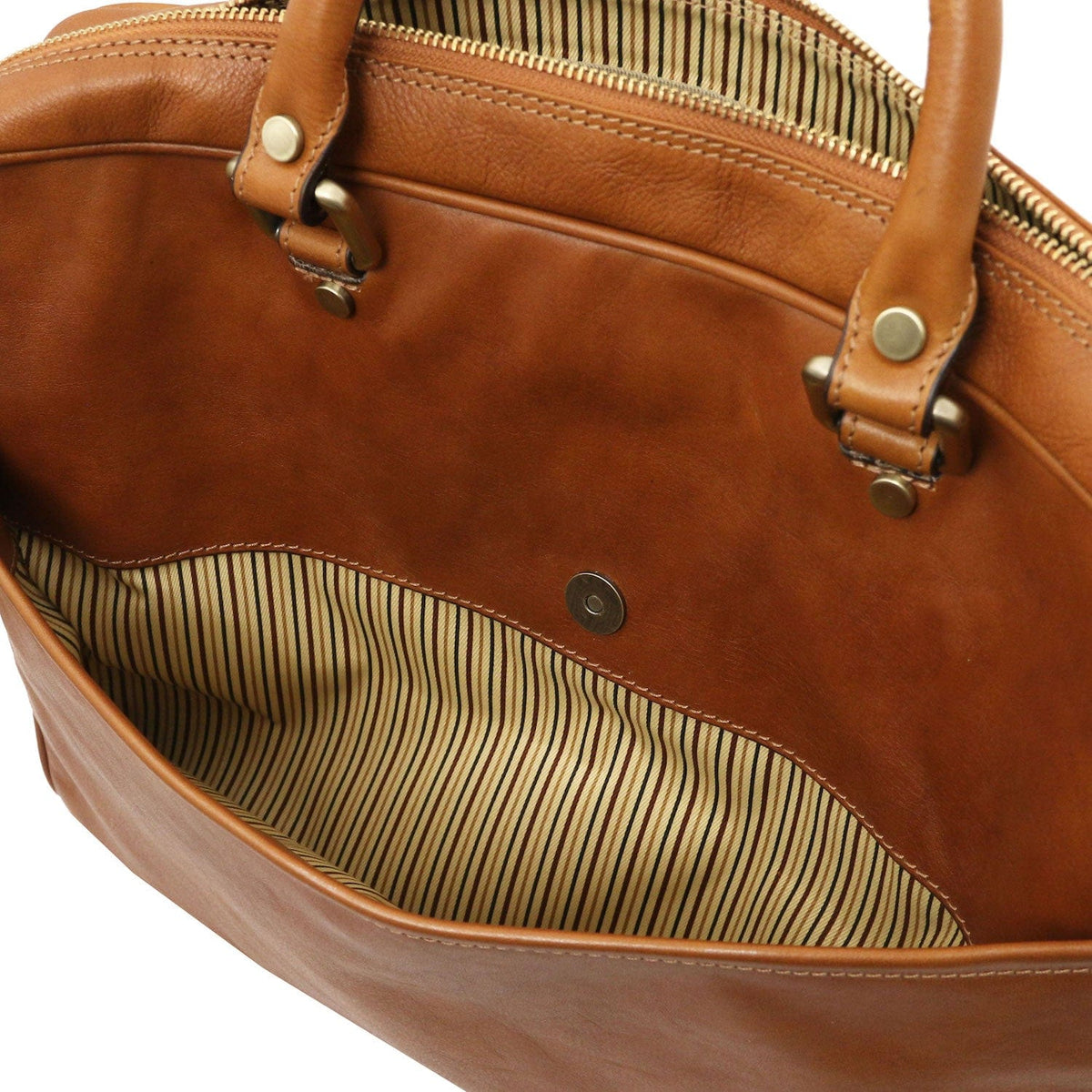 Leather laptop bags Pisa - Mat leather laptop briefcase with front pocket | TL142427 San Rocco Italia