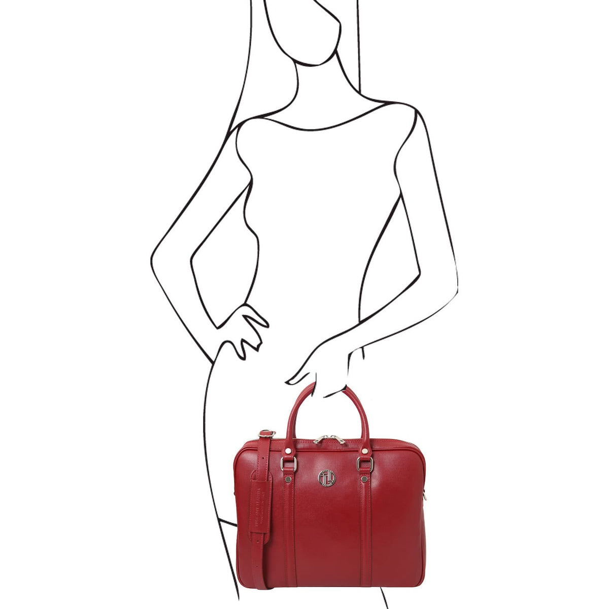 Leather laptop bags Prato - Exclusive Saffiano leather laptop case | TL142453 San Rocco Italia