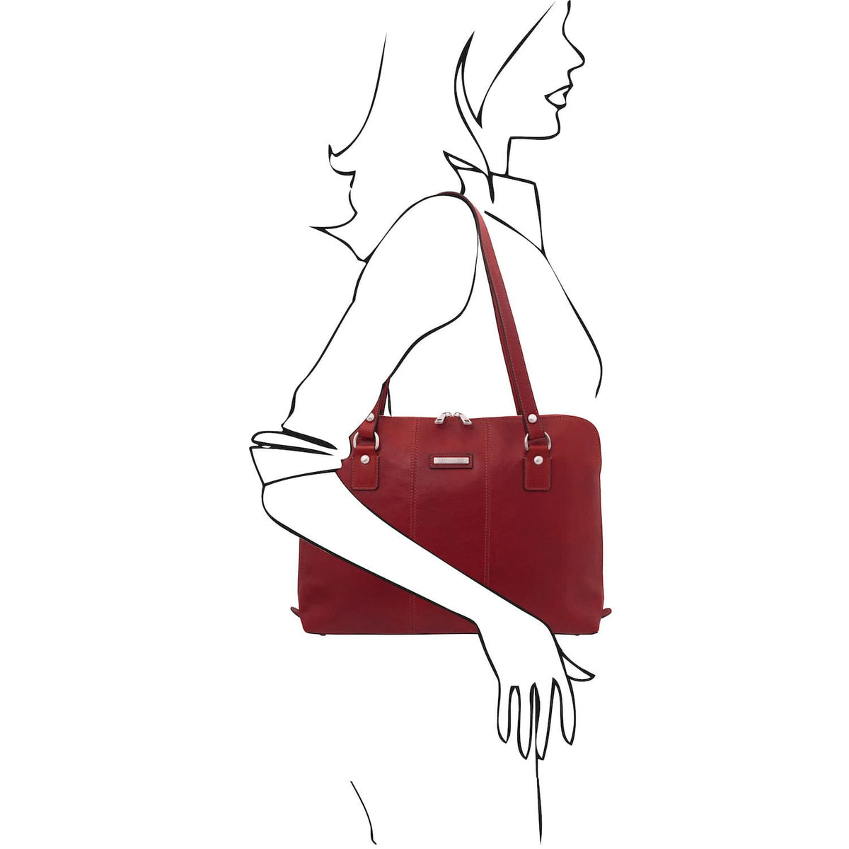 Leather briefcases Ravenna - Exclusive Women's Leather Business Bag in Matte Leather | TL142426 San Rocco Italia
