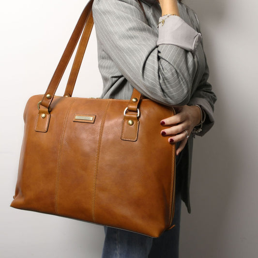 Leather briefcases Ravenna - Exclusive Women's Leather Business Bag in Matt Leather | TL142426 San Rocco Italia