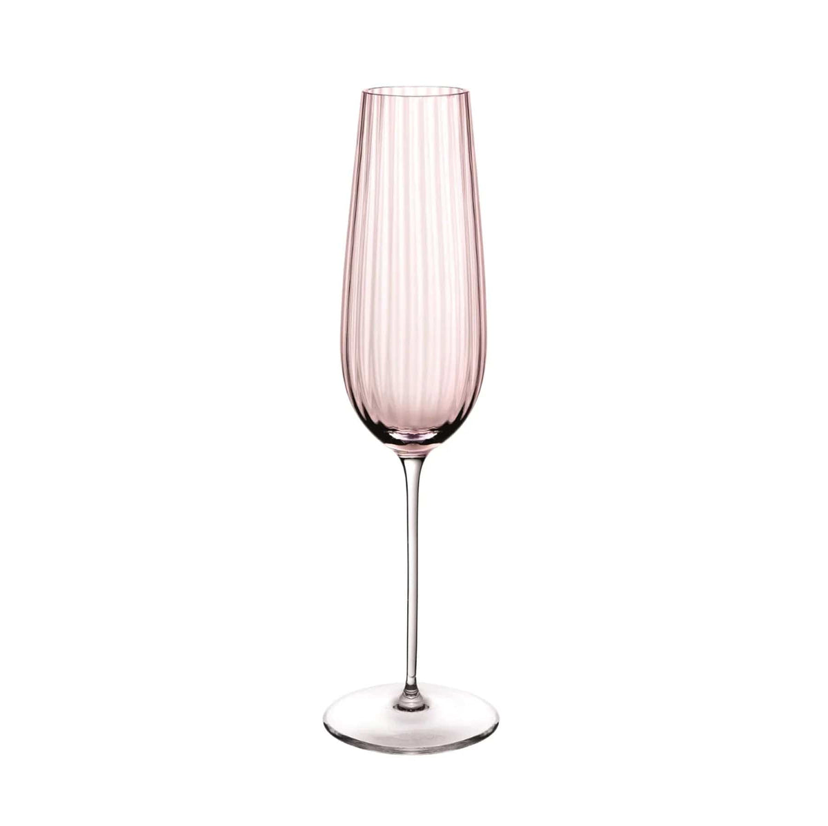 Stofroze geribbelde champagneflûte uit de Round Up set van twee