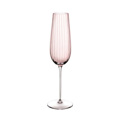 Stofroze geribbelde champagneflûte uit de Round Up set van twee