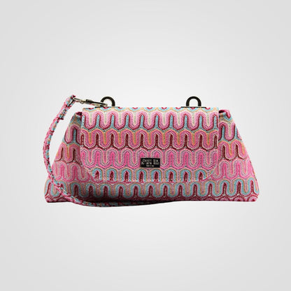 Pochettes Fuchsia Baby Optical Glitter Bag San Rocco Italia