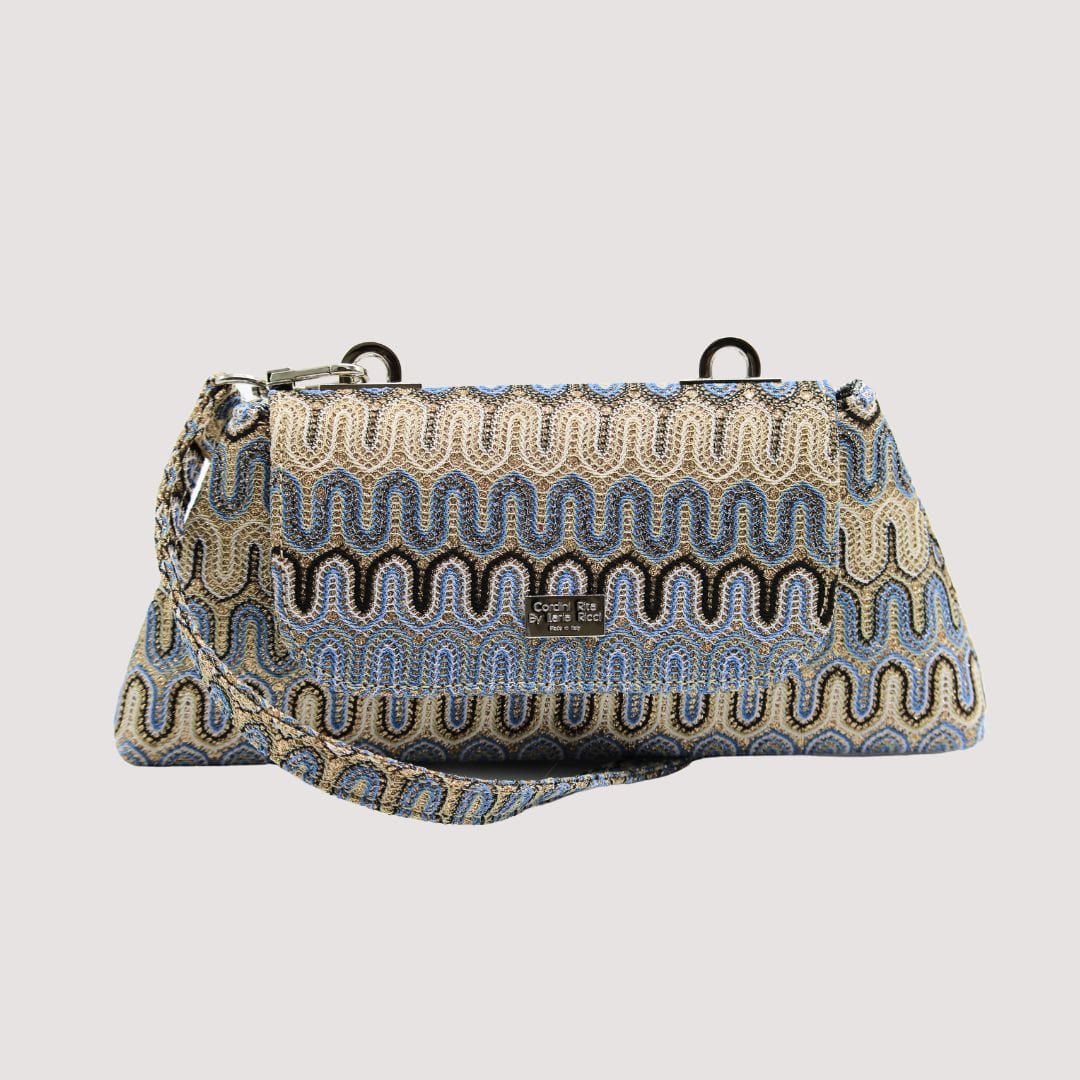 Pochettes Bleu clair Baby Optical Glitter Bag San Rocco Italia