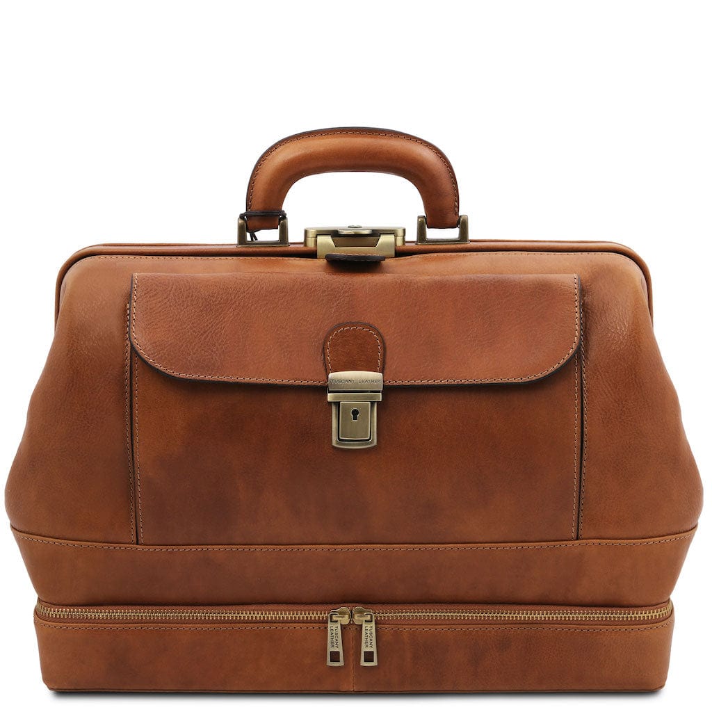 Doctor bags Natural Giotto - Exclusive double-bottom leather doctor bag | TL142344 San Rocco Italia