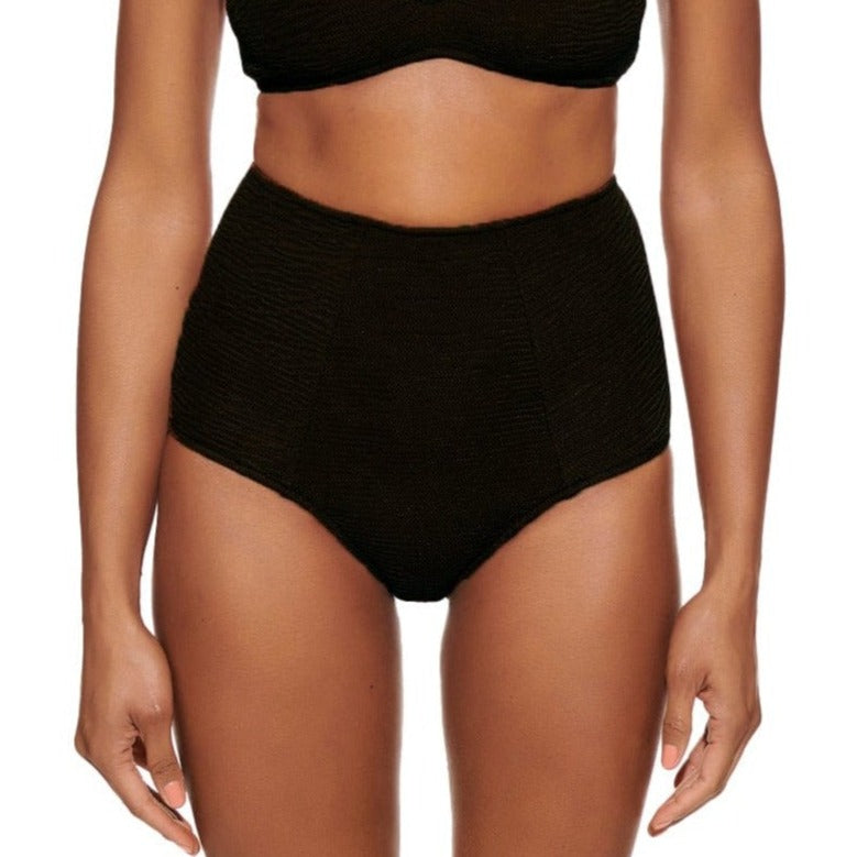 high waisted bikini bottoms Noir / XS Pamela High Waisted Bikini Bottoms San Rocco Italia