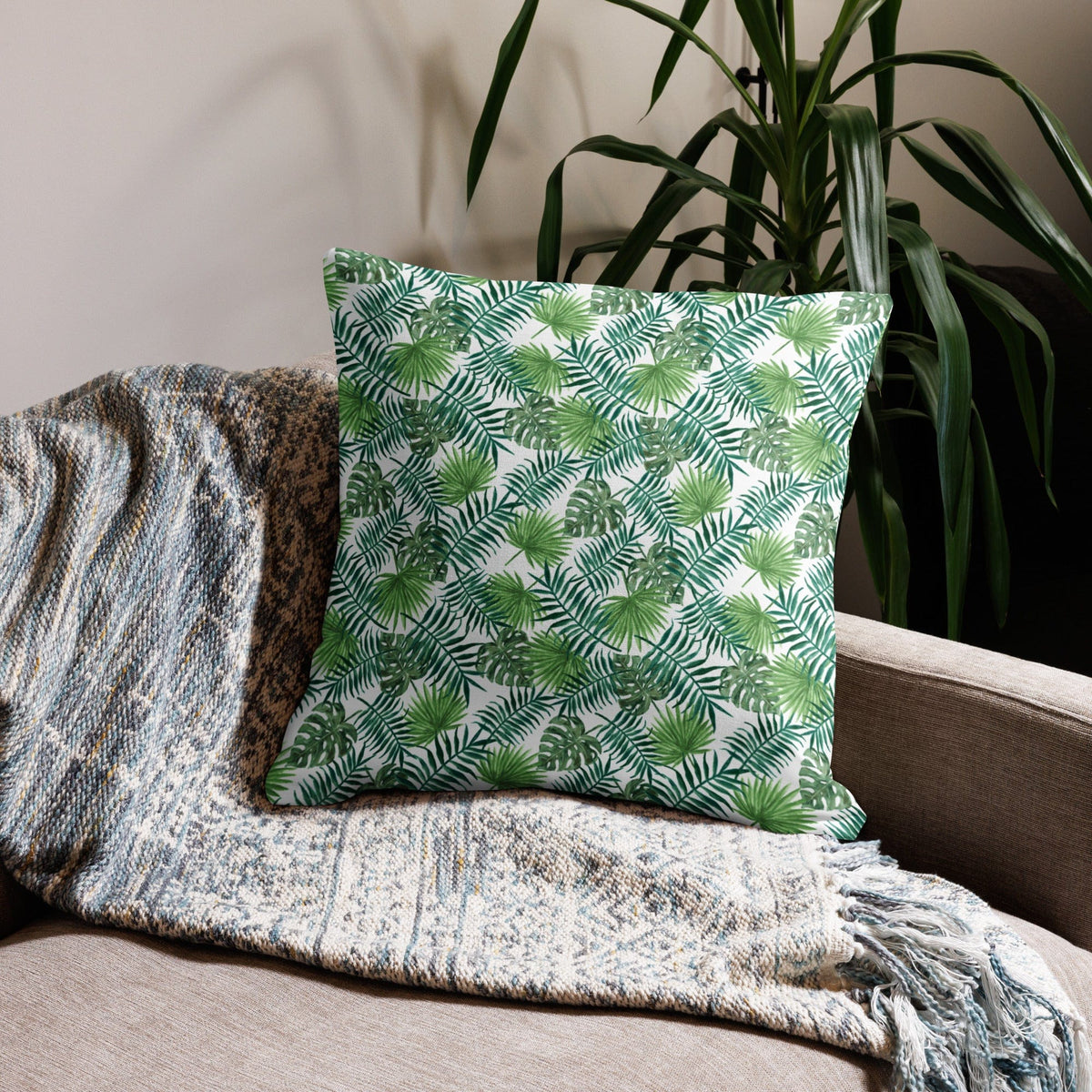 Wohnen - Kissen & Decken Premium-Dekokissen „Tropical Leaves“ San Rocco Italia
