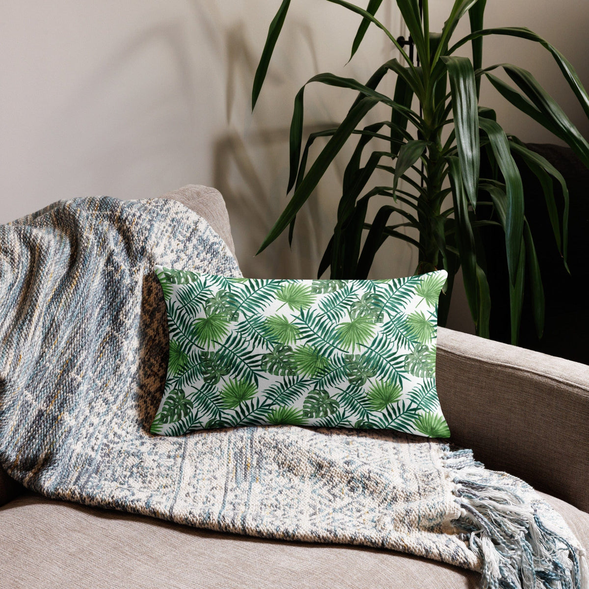 Wohnen - Kissen & Decken Premium-Dekokissen „Tropical Leaves“ San Rocco Italia