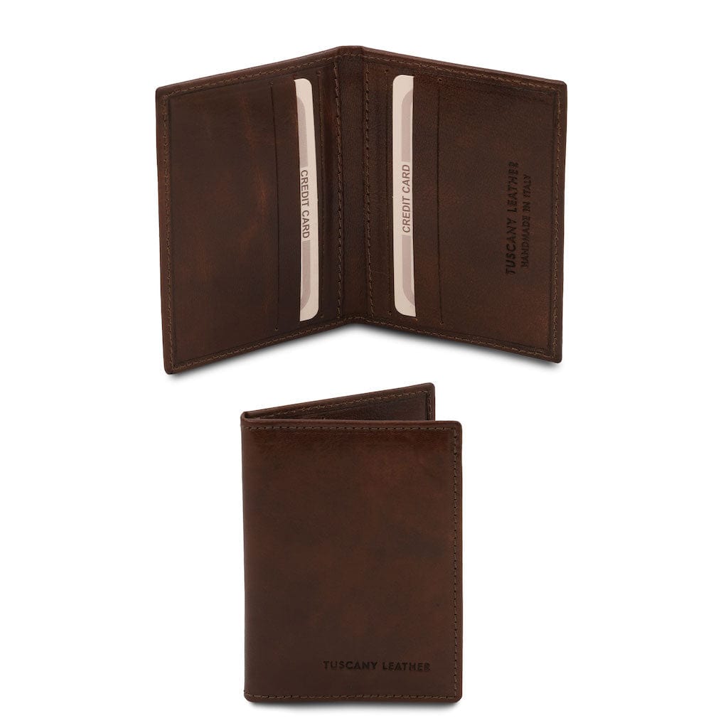 Leather accessories for women Dark Brown Exclusive leather card holder | TL142063 San Rocco Italia