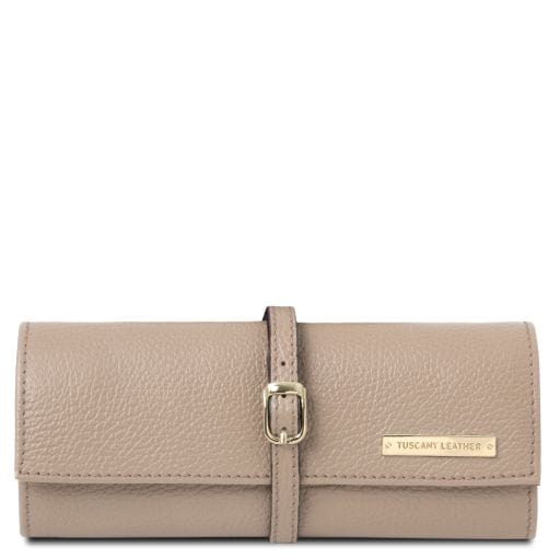 Accesorios de piel para mujer Topo claro Estuche para joyas de piel suave | TL142193 San Rocco Italia