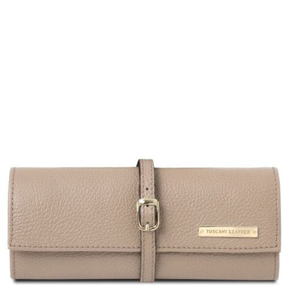 Accesorios de piel para mujer Topo claro Estuche para joyas de piel suave | TL142193 San Rocco Italia