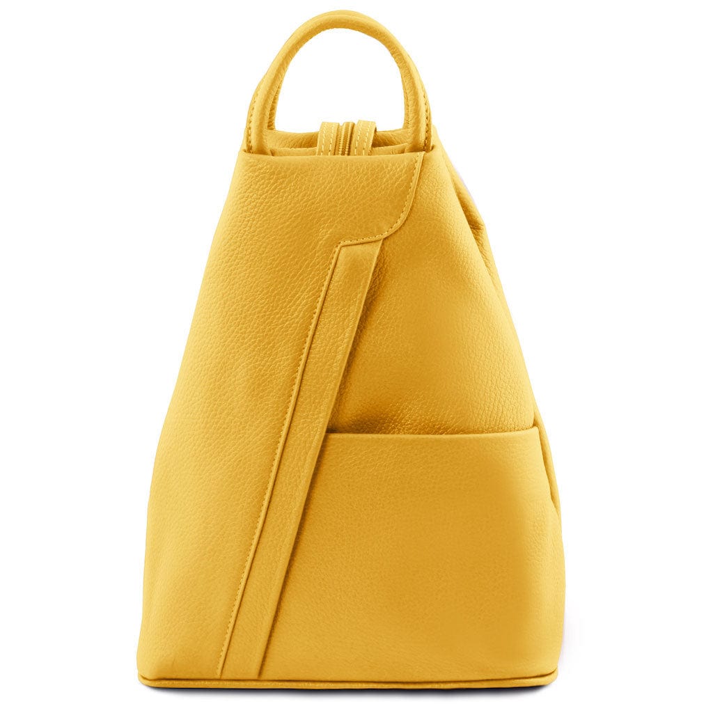 Zaini in pelle Giallo Shanghai - Zaino in pelle italiana martellata | TL141881 San Rocco Italia