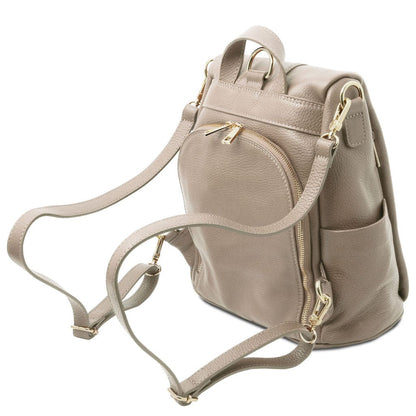 Lederrucksäcke TL Bag - Weicher Leder-Rucksack, wandelbar zur 2-in-1-Rucksack-/Schultertasche | TL142138 San Rocco Italia