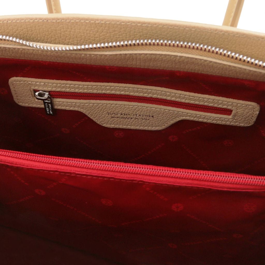 Leather handbags Camelia - Italian leather tote bag | TL141728 San Rocco Italia