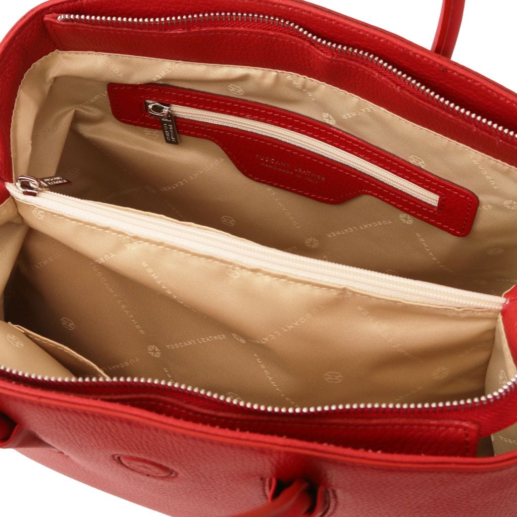 Leather handbags Camelia - Italian leather tote bag | TL141728 San Rocco Italia