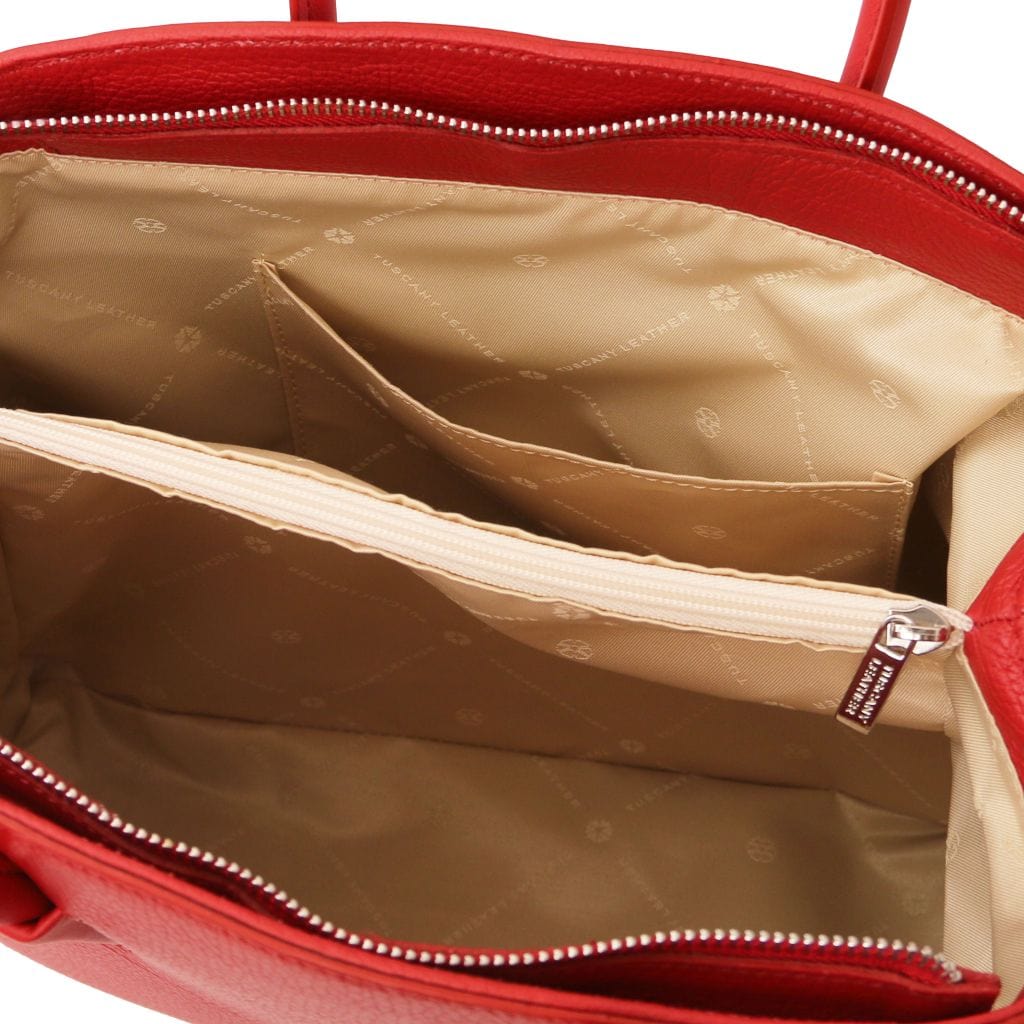 Leather handbags Camelia - Italian leather tote bag | TL141728 San Rocco Italia