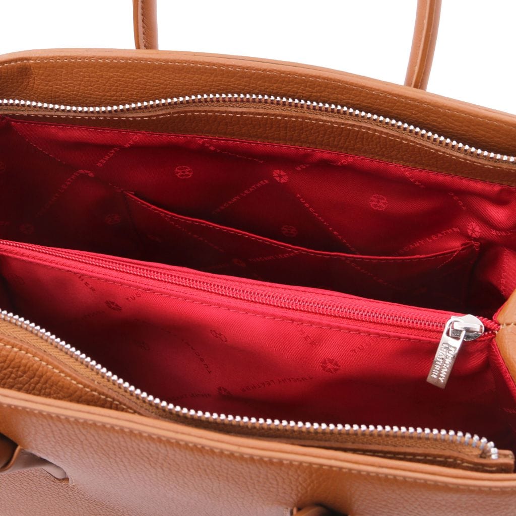 Leather handbags Camelia - Italian leather tote bag | TL141728 San Rocco Italia