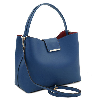 Leather handbags Clio - Palmellato leather bucket bag | TL141690 San Rocco Italia