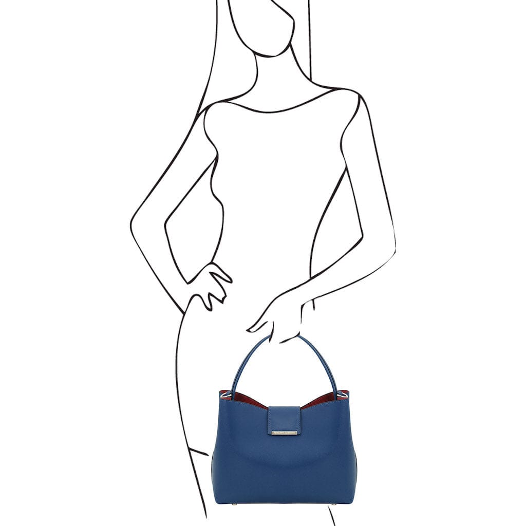 Leather handbags Clio - Palmellato leather bucket bag | TL141690 San Rocco Italia