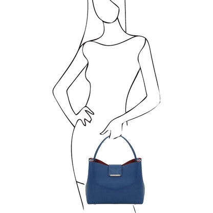 Leather handbags Clio - Palmellato leather bucket bag | TL141690 San Rocco Italia