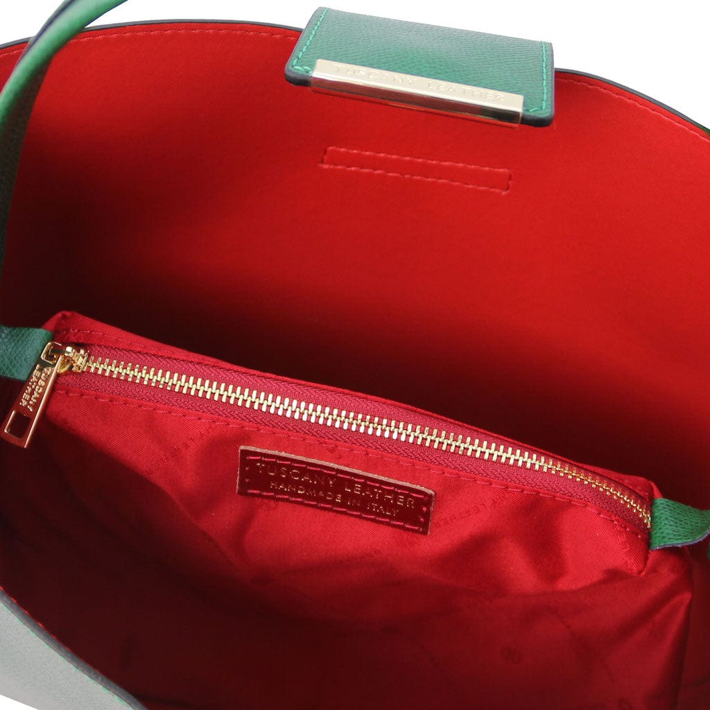 Leather handbags Clio - Palmellato leather bucket bag | TL141690 San Rocco Italia