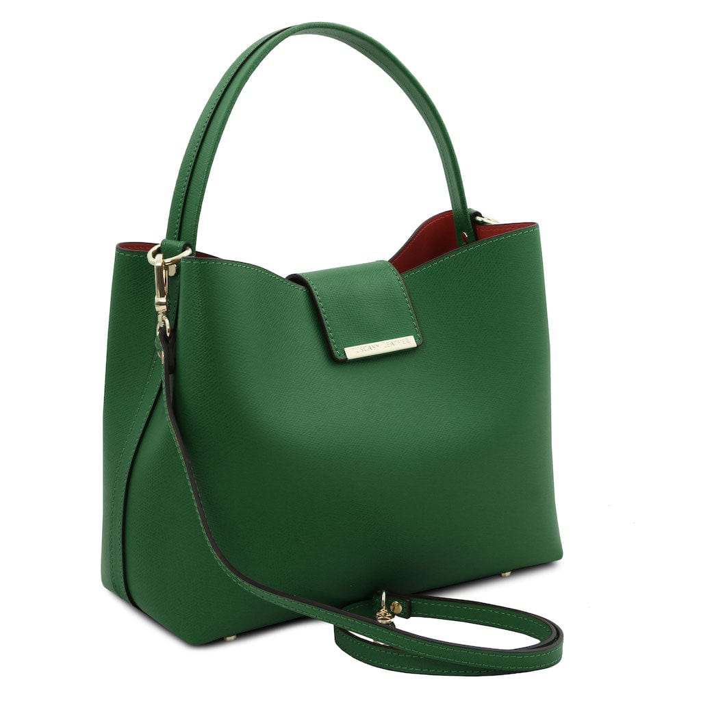 Leather handbags Clio - Palmellato leather bucket bag | TL141690 San Rocco Italia
