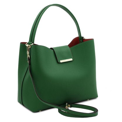 Leather handbags Clio - Palmellato leather bucket bag | TL141690 San Rocco Italia