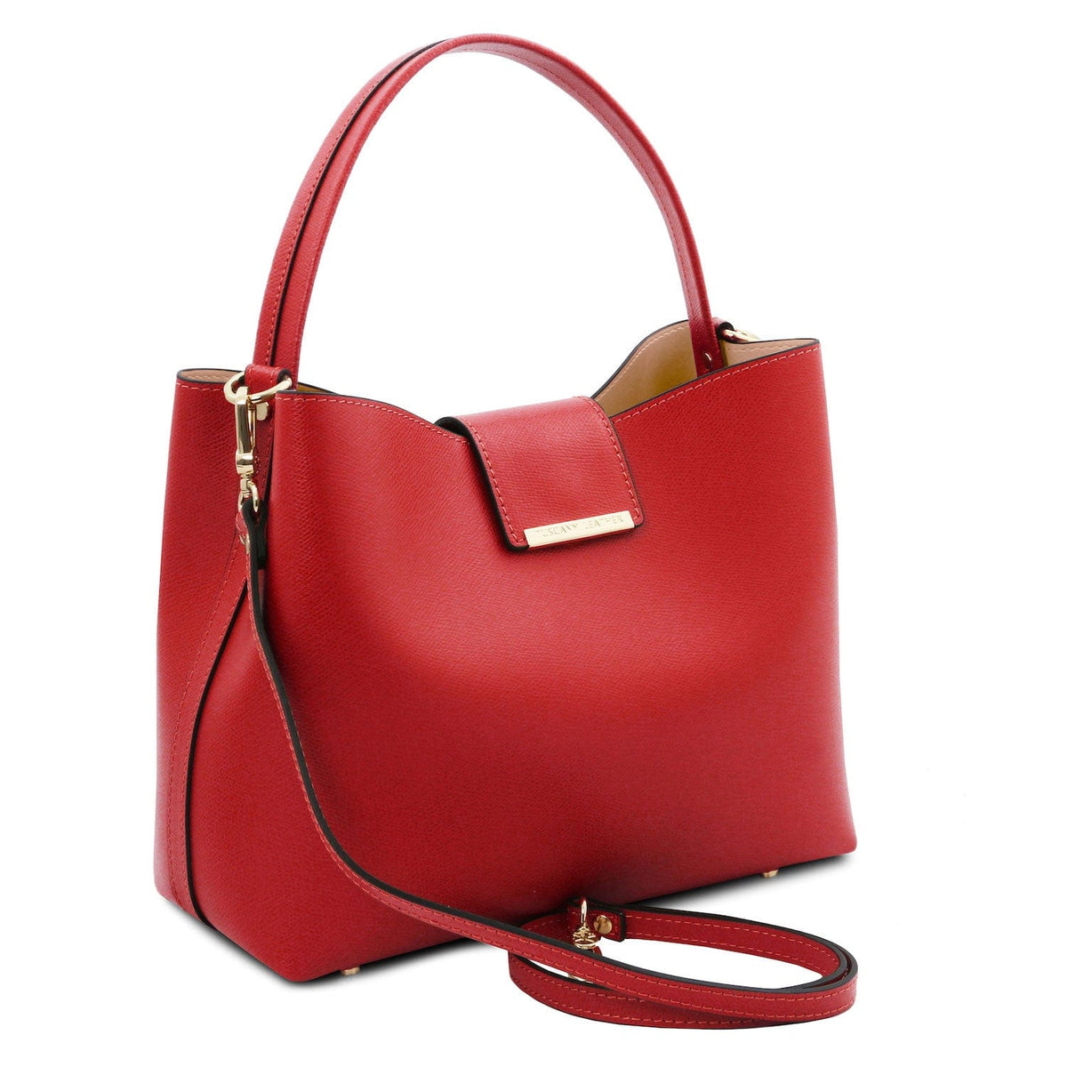 Leather handbags Clio - Palmellato leather bucket bag | TL141690 San Rocco Italia