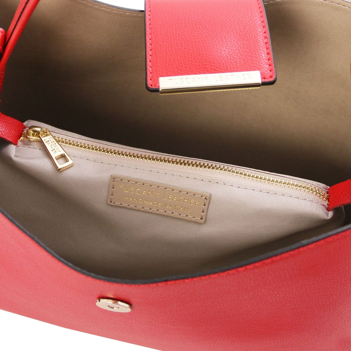 Leather handbags Clio - Palmellato leather bucket bag | TL141690 San Rocco Italia