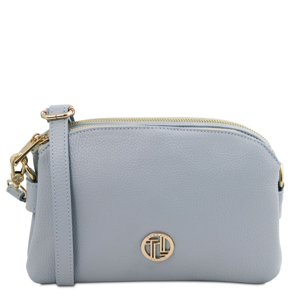 Leather handbags Light Blue Lily - Soft leather shoulder bag | TL142375 San Rocco Italia
