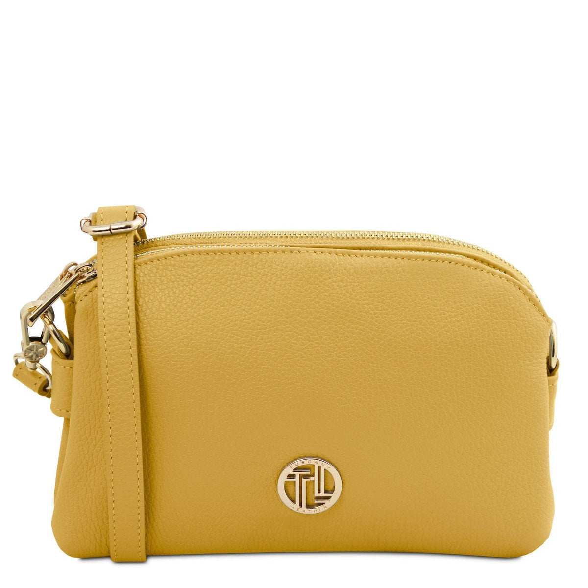 Leather handbags Pastel yellow Lily - Soft leather shoulder bag | TL142375 San Rocco Italia