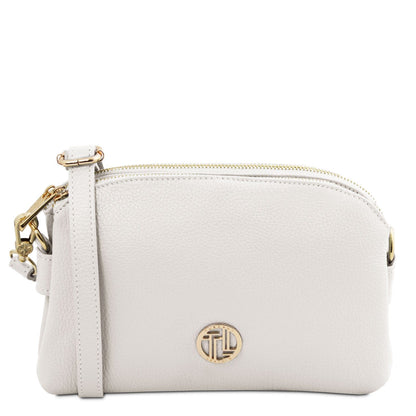 Leather handbags White Lily - Soft leather shoulder bag | TL142375 San Rocco Italia