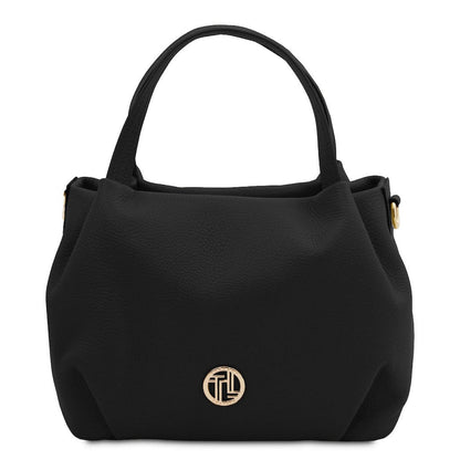 Leather handbags Black Nora - Soft leather handbag | TL142372 San Rocco Italia
