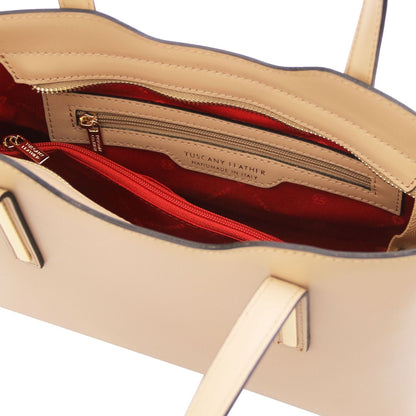 Leather handbags Olimpia - Italian leather tote - Small size | TL141521 San Rocco Italia