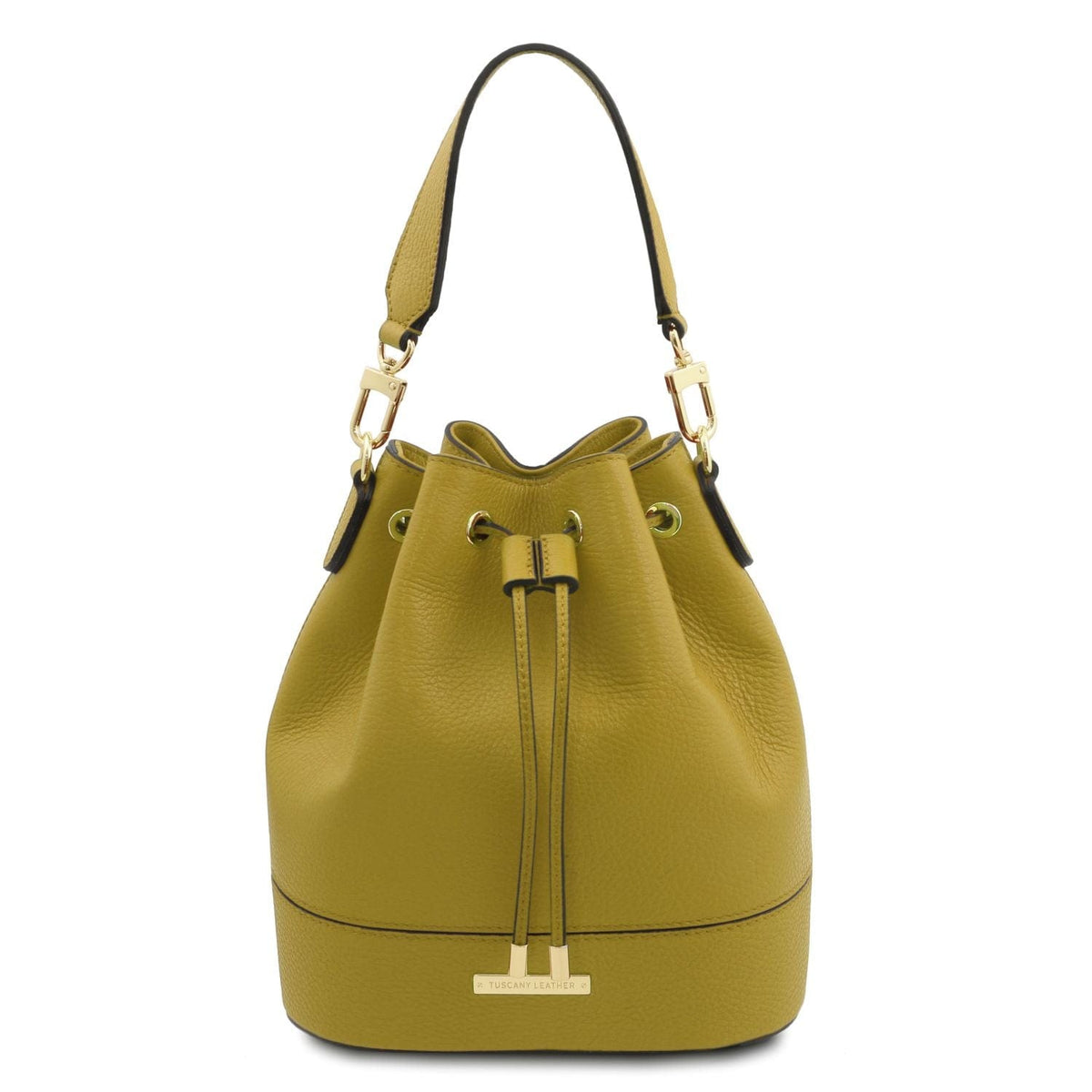 Leather handbags Green TL Bag - Leather bucket bag | TL142146 San Rocco Italia