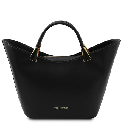 Leather handbags Black TL Bag - Italian leather handbag | TL142287 San Rocco Italia