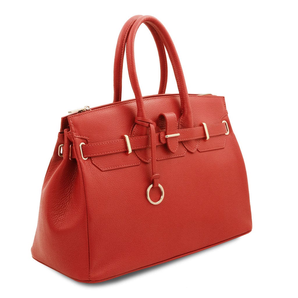 TL Bag - Leather handbag with golden hardware | TL141529 - Premium Leather handbags - Shop now at San Rocco Italia