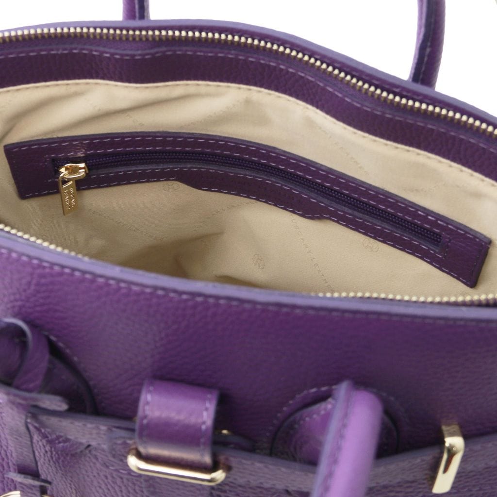 TL Bag - Leather handbag with golden hardware | TL141529 - Premium Leather handbags - Shop now at San Rocco Italia
