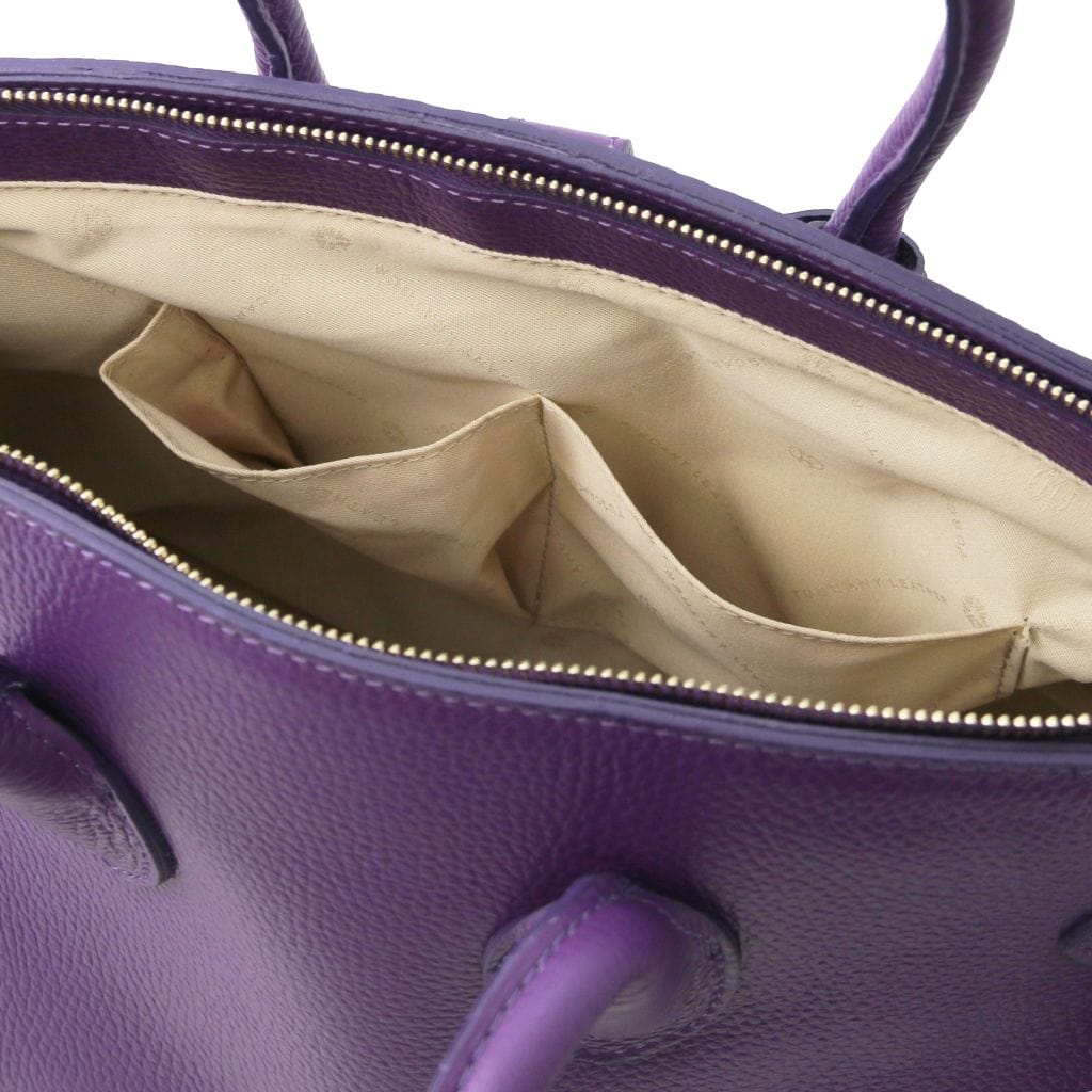 TL Bag - Leather handbag with golden hardware | TL141529 - Premium Leather handbags - Shop now at San Rocco Italia
